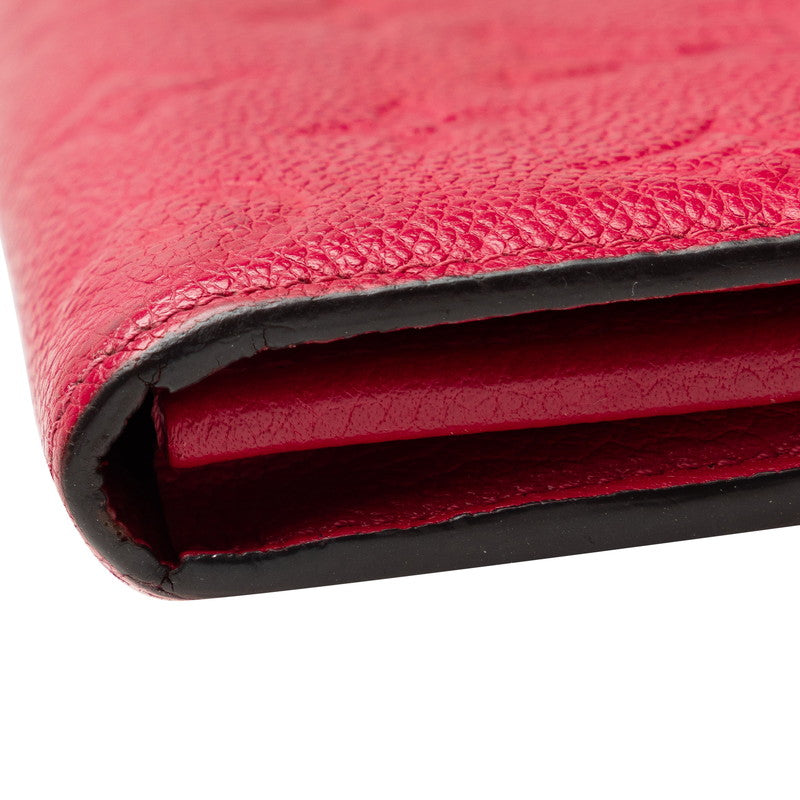LOUIS VUITTON Louis Vuitton Monograms M62459 Long Wallet Leather Fridge Pink