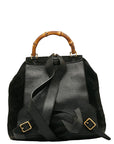 Gucci Bamboo Lock Backpack 003 2058 0016 Black Leather   Gucci