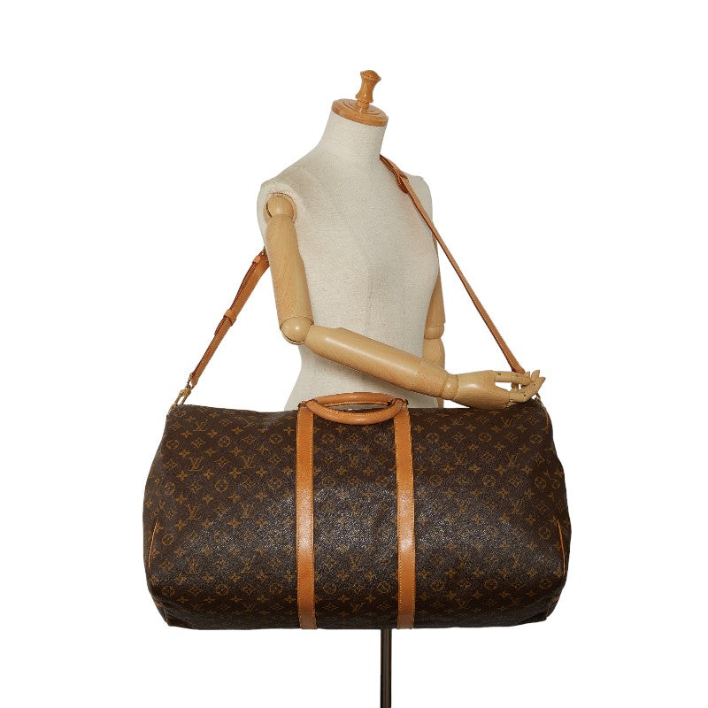 Louis Vuitton Monogram Keepall Bandouliere 60 Boston Bag M41412 Brown