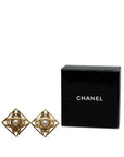 Chanel Vintage Coco  Pearl Earring Gold White   Chanel