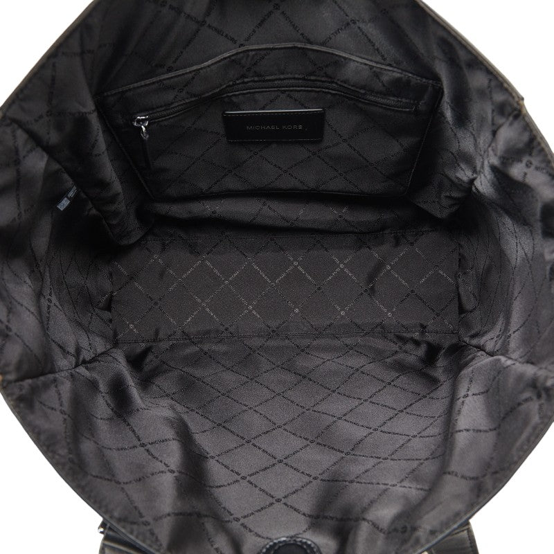 Michael Kors MK Monogram  Bag 37F1LCOT3B Black Grey PVC Leather  Michael Kors