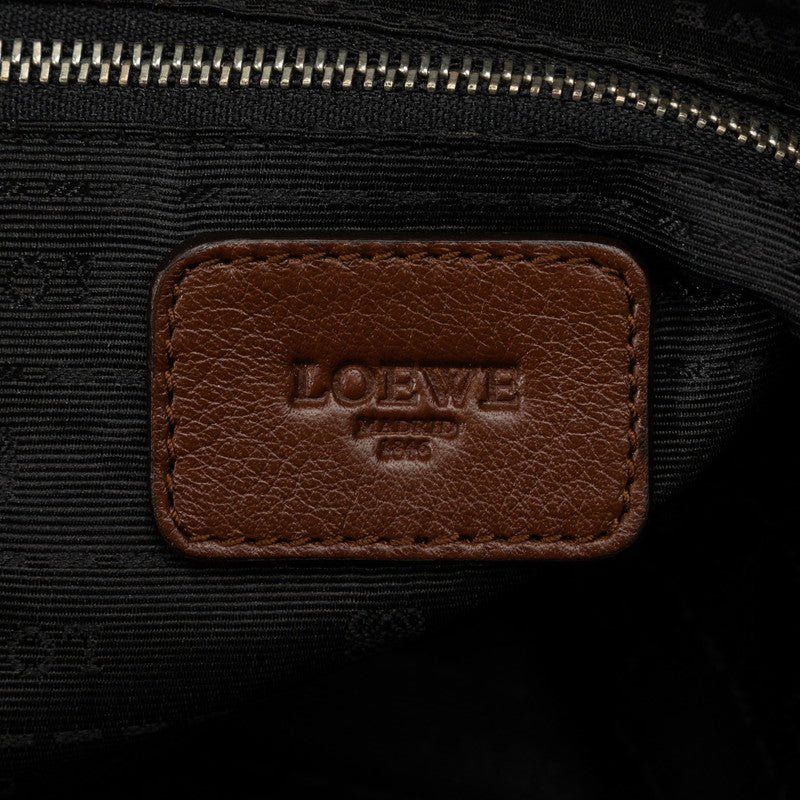 Loeb Heritage 手袋 迷你波士頓包 棕色皮革 LOEWE 女士 女士 女士