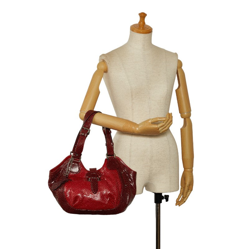 Celine Pearson Printing Handbags Red Emmeline Leather  Celine
