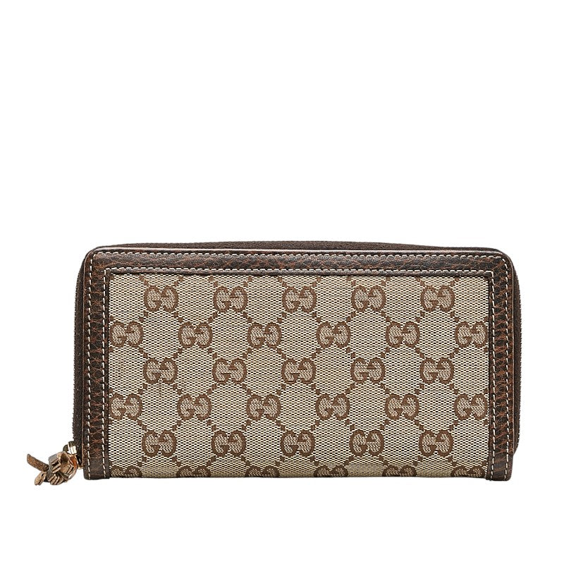 Gucci GG canvas bamboo long wallet long wallet brown beige canvas leather ladies Gucci [Gincci] Gucci  happy market shop