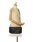 MCM Shoulder Bag in Leather Black White