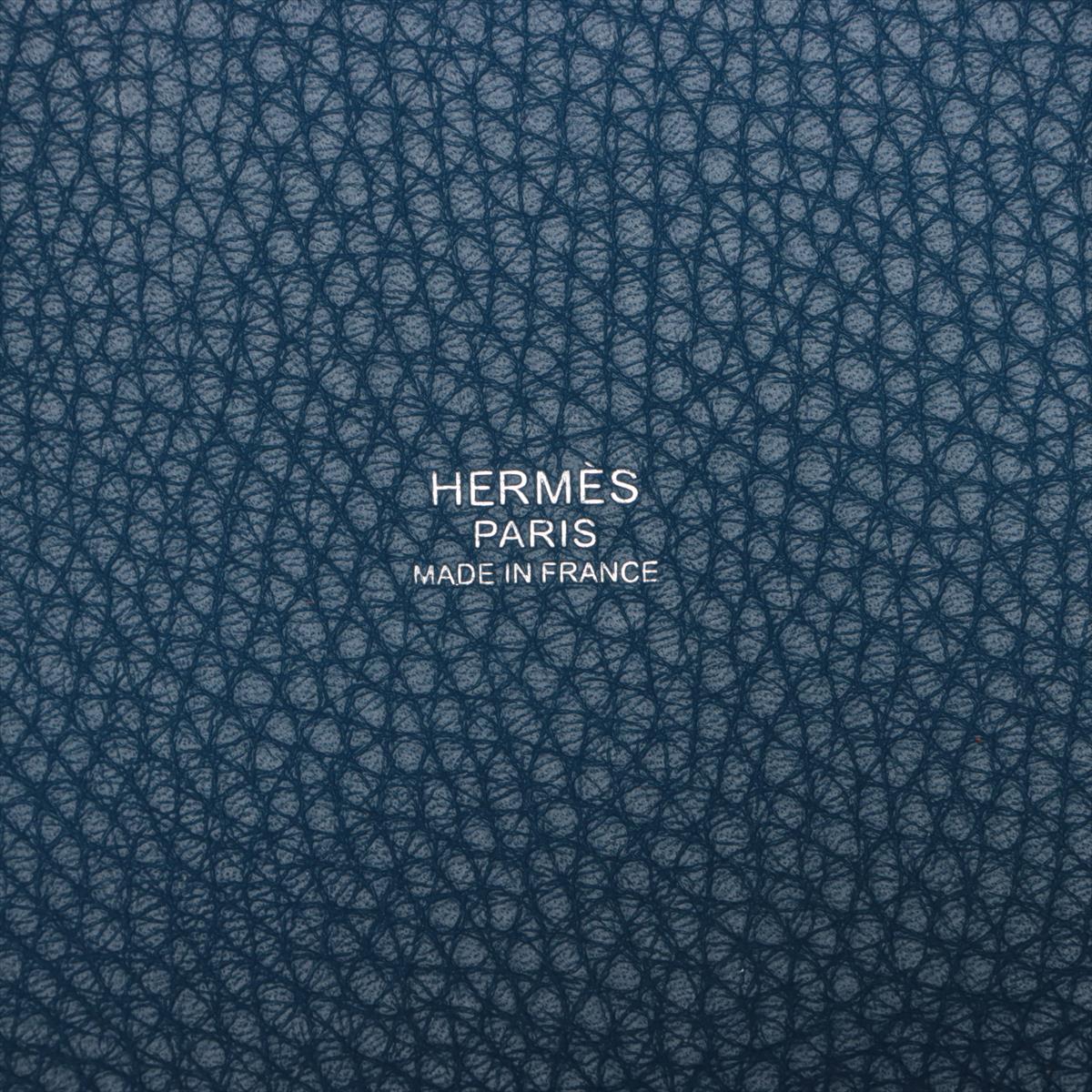 Hermès Picotane Rock Eclat PM Trionclamance Deep Blue X Anemone Silver Goldware D: 2019