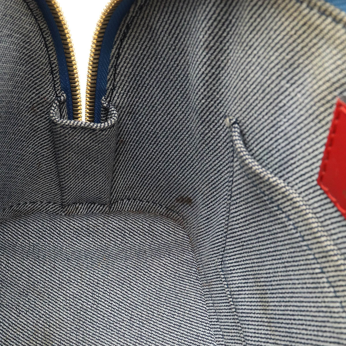LOUIS VUITTON Louis Vuitton Monogram Denim Alma BB Handbag 2WAY Shoulder Bag Patchwork Blue Blue Red M45042