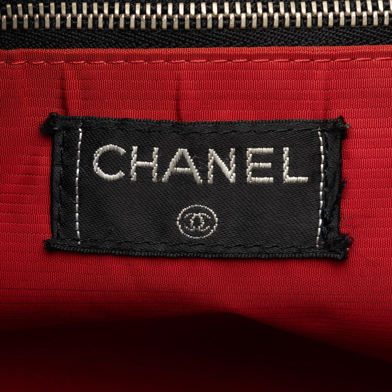 Chanel Handbags Nylon Black Multicolor Ladies Paris