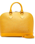 Louis Vuitton Epi Alma Handbag M52149 Tasili Yellow Leather  Louis Vuitton