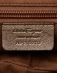 Salvatore Ferragamo Gantiini Handbag Silver Leather  Salvatore Ferragamo