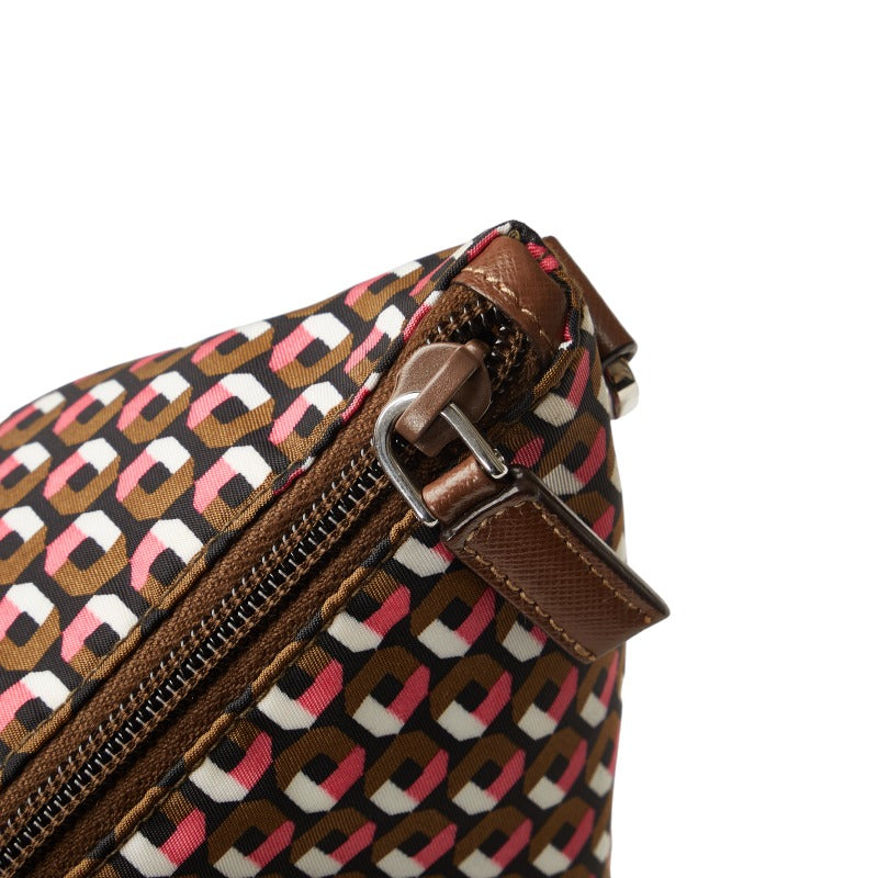 Prada Tote Bag in Nylon Multicolor Geometric Ladies