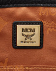 MCM Em Visetos Logo  Bag Brown Black PVC Leather  MCM