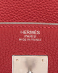 Hermes Bur 30 Togo Rouge Grena Silver  D:2019