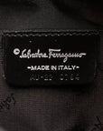 Salvatore Ferragamo Gantsini Mini   Porch AU-22 0794 Black Canvas Leather Ladies Salvatore Ferragamo