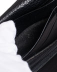 Burberry Nova Check Logo Long Wallet Black Leather Ladies