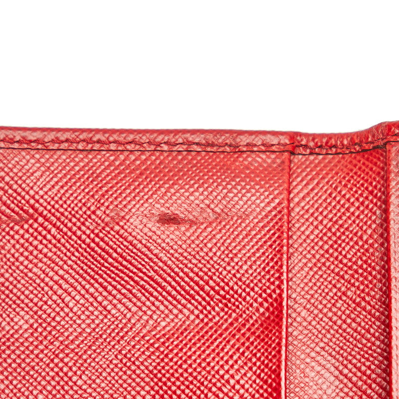 PRADA Prada Sapphiano Keycase Leather Red &#39;s Earthly