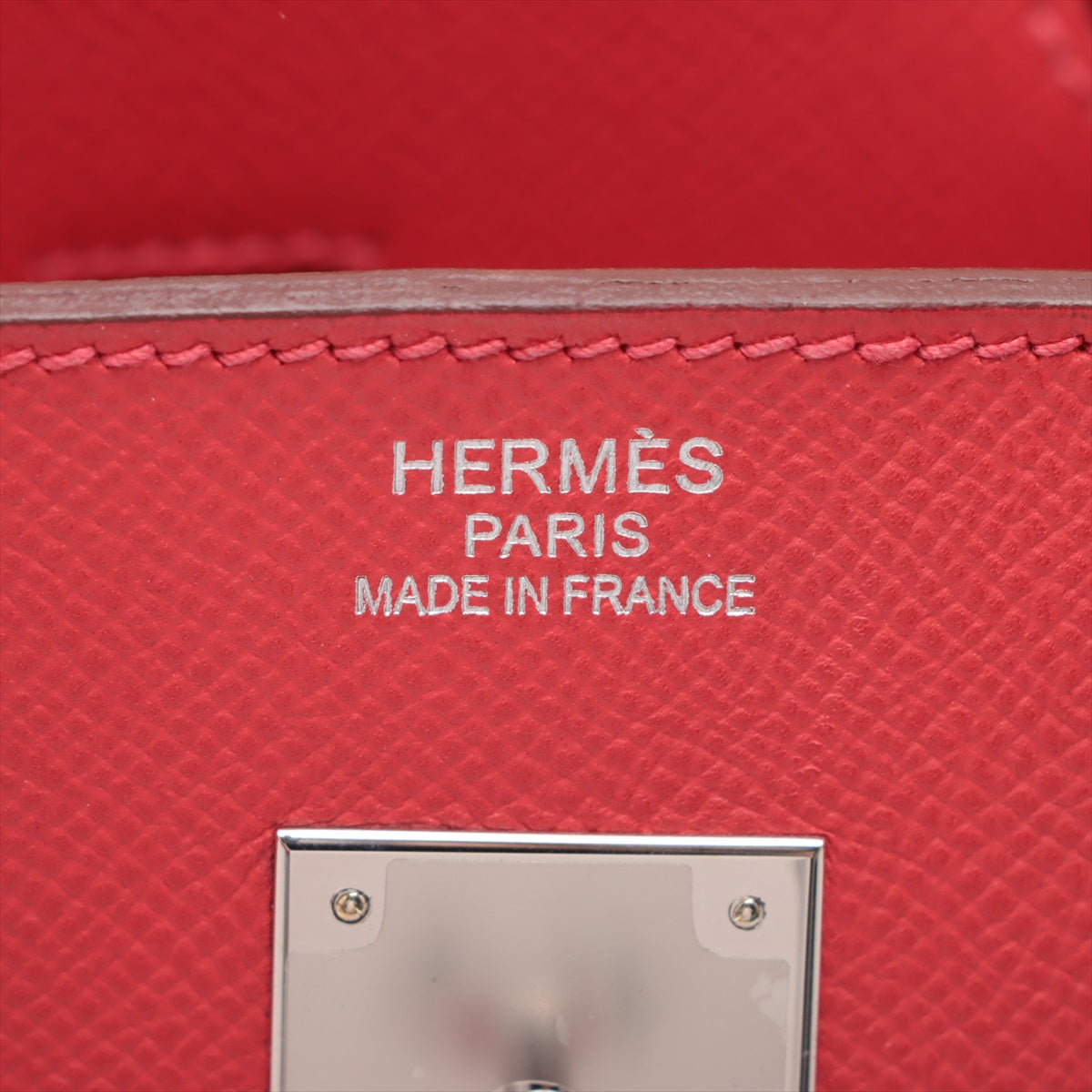 Hermes Bur 40 Voepson Rouge Garance Silver Gold  M:2009