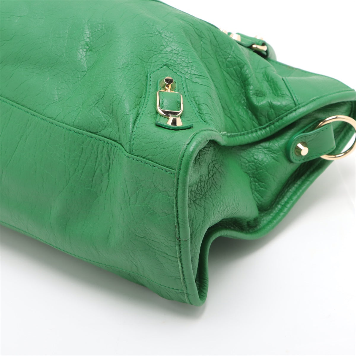 BALENCIAGA City Handbag in Leather Green 115748