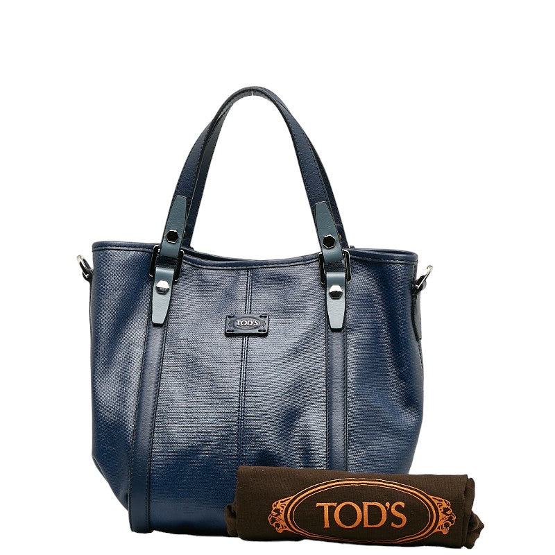 Todds Mini Handbags Todds Bag Metal Blue PVC Leather Ladies TOD’S