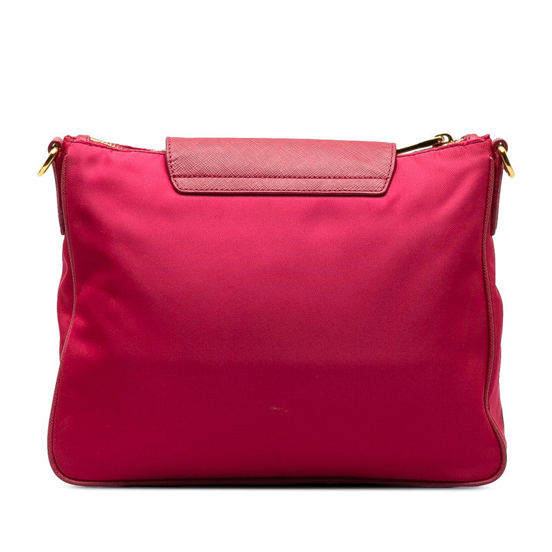 PRADA Nylon Crossbody Bag in Tessuto Nylon Pink 1BH933