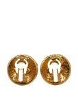 Chanel Vintage Cocomark Drop Earring Gold  Lady Chanel