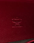 MCM Long Wallet Crossbody in Bordeaux Leather Studded