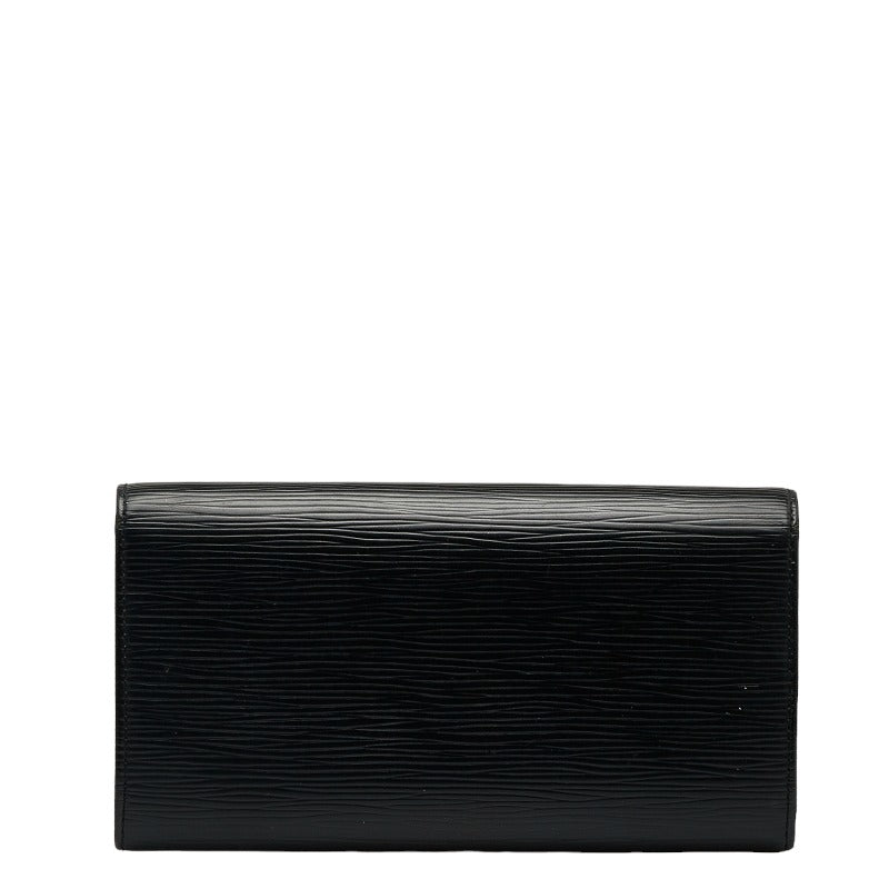 Louis Vuitton Epic Portfolio Sarah Long Wallet M63742 Noir Black Leather Men Louis Vuitton