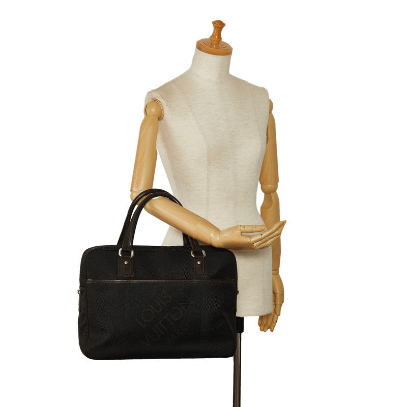 Louis Vuitton Jeanne Jacks Business Bag M93082 Noir Black Canvas Leather Men Louis Vuitton