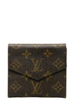 Louis Vuitton Monograms Portmoney Beer Cult Credi W Hawk Double Folded Wallet M61660 Brown PVC Leather Ladies Louis Vuitton