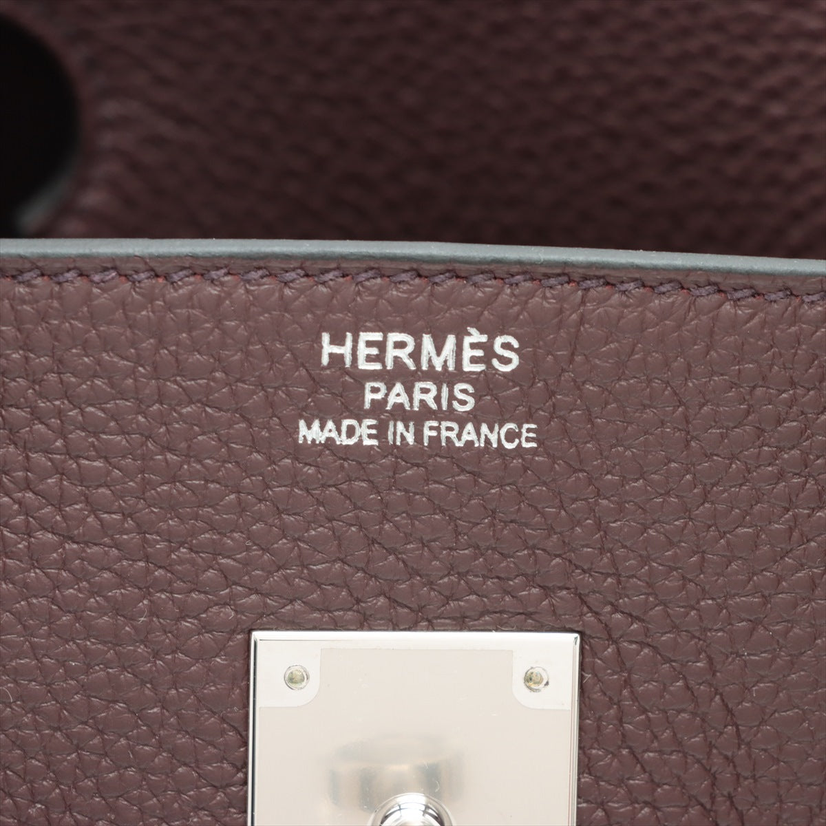 Hermes Bur 35 Togo Rougeserie Silver Gold