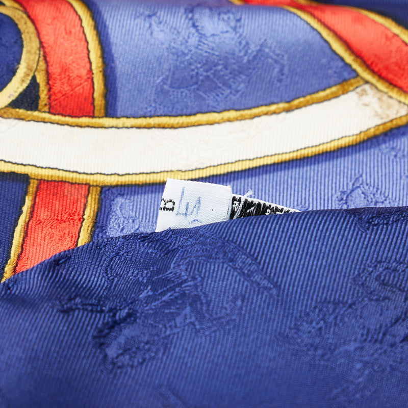 Hermes Carré 90 LINTRVCTION DV ROY Emperor Shirt Navi Multicolor Silk  HERMES LINSTRVCTION DV ROY