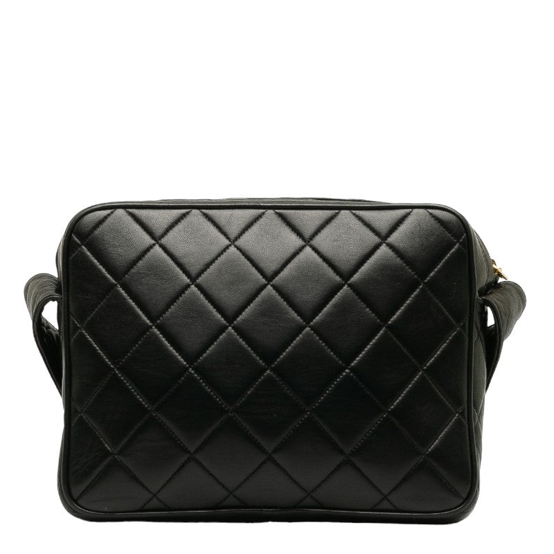 Chanel Matrases Cocomark Tassel loping Shoulder Bag Black Leather  CHANEL