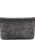 Chanel Matrasse  Canvas Chain Wallet Black Silver Gold  19th