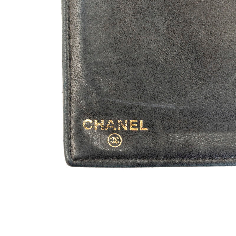 CHANEL CHANEL Large Cocomark Double Folded Wallet Caviar Skin Black Lady Cave
