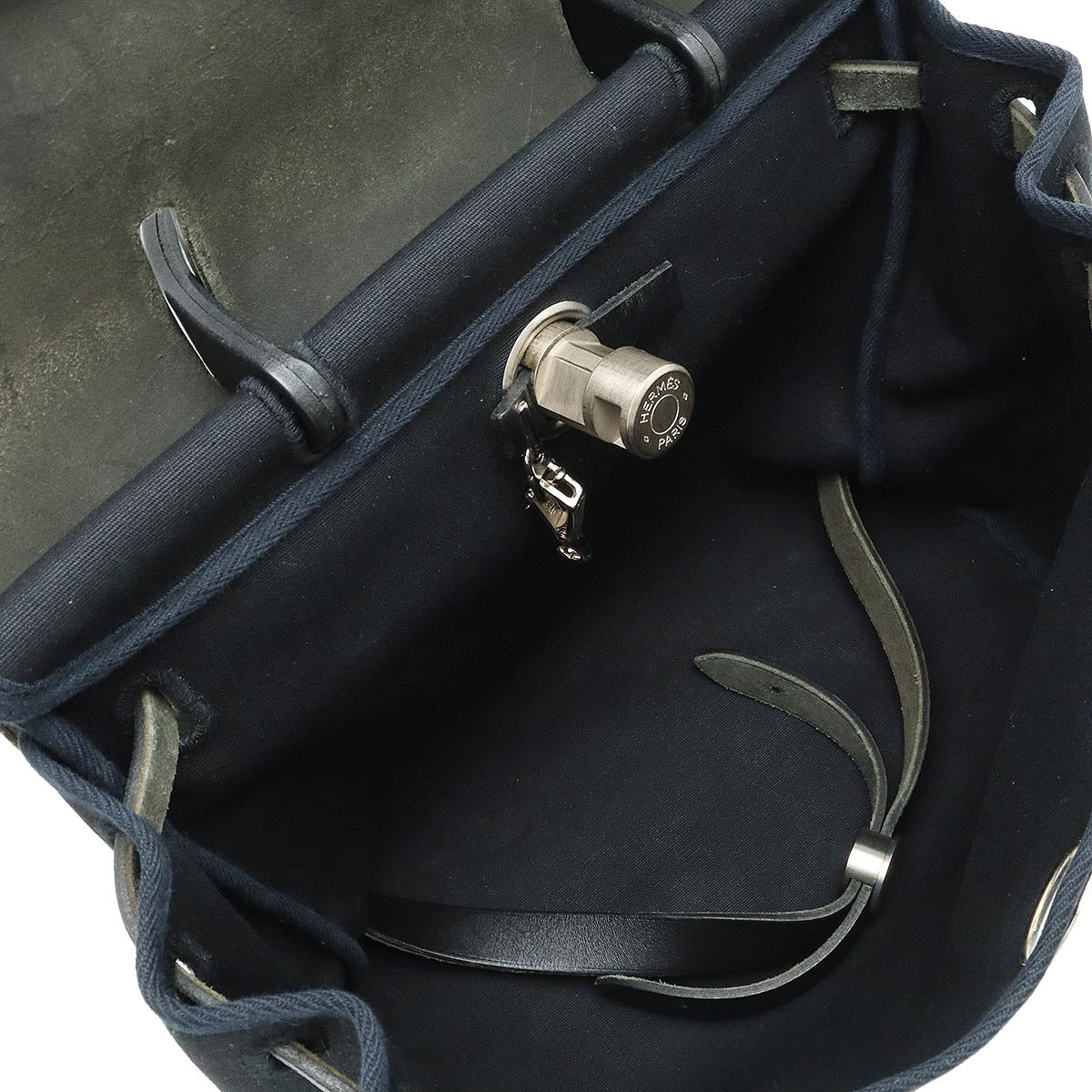 Hermes Elmes Air Bag AdPM Rucksack Backpack 2WAY Handbag Tower Office Leather Black □ O Signage □ Black □ Black □ Black □ Black □ Black □ Black