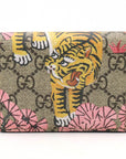 GUCCI Gucci GG Spring Compact Wallet Two-fold Wallet Bengal Tiger Tiger Tiger PVC Leather Beige Yellow 452362 [Middle-Old] Blythe Blumen/Montana Quality