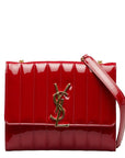Saint Laurent Vicky Bag in Patent Leather Red 554125