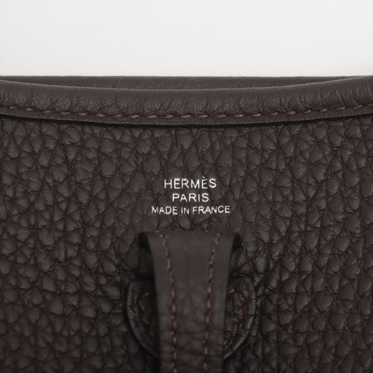 Hermes Evelyn TPM Trionclemence Chocolate Silver