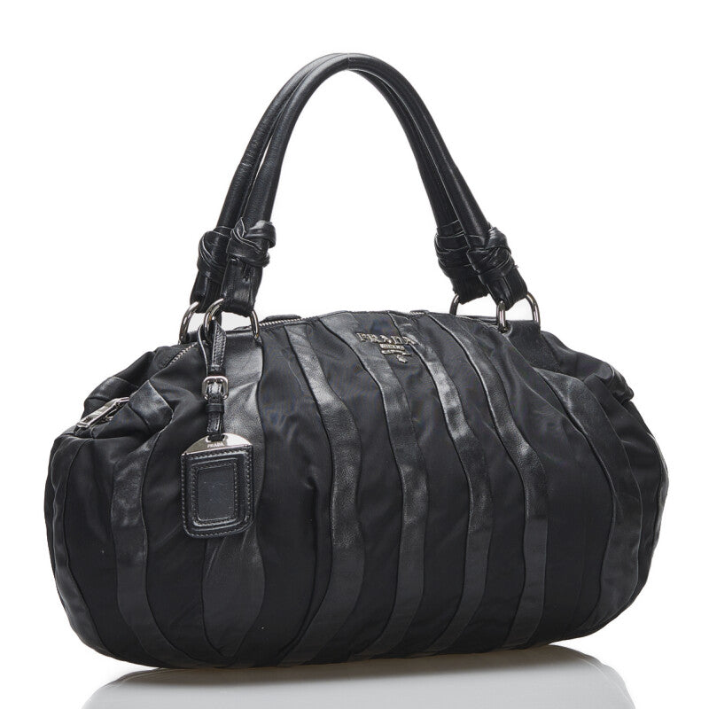 PRADA PRADA BL0538 Handbags Laser/Nylon Black Ladies Ladies