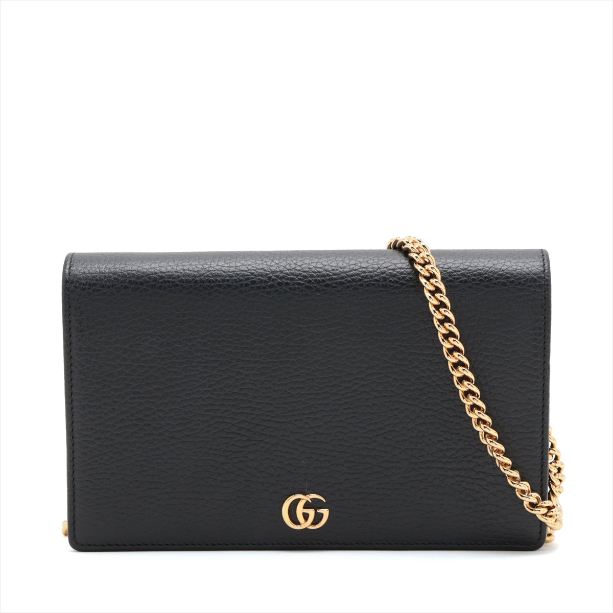 GUCCI Marmont Wallet on Chain Leather Blaxk 497985