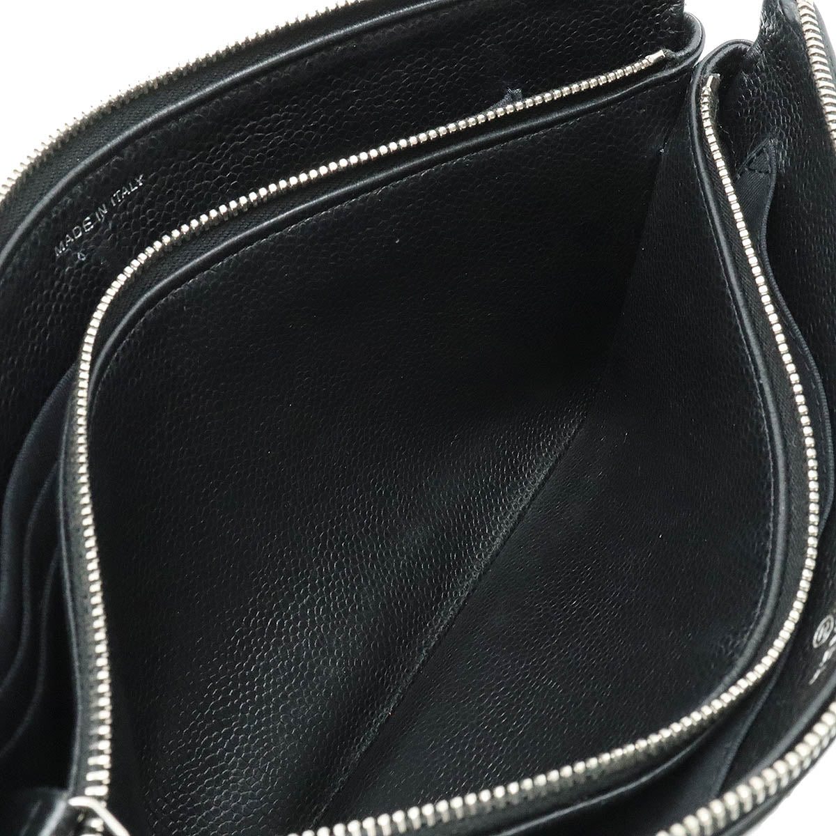 CHANEL Chanel Cocomark Mattress Cracksack Second Bag Multiport Caviar S Leather Black Black Blumin