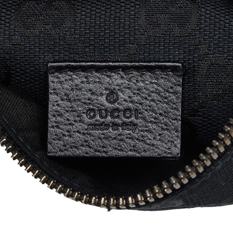 Gucci GG Canvas Body Bag West Bag 28566 Black Canvas Leather Ladies Gucci