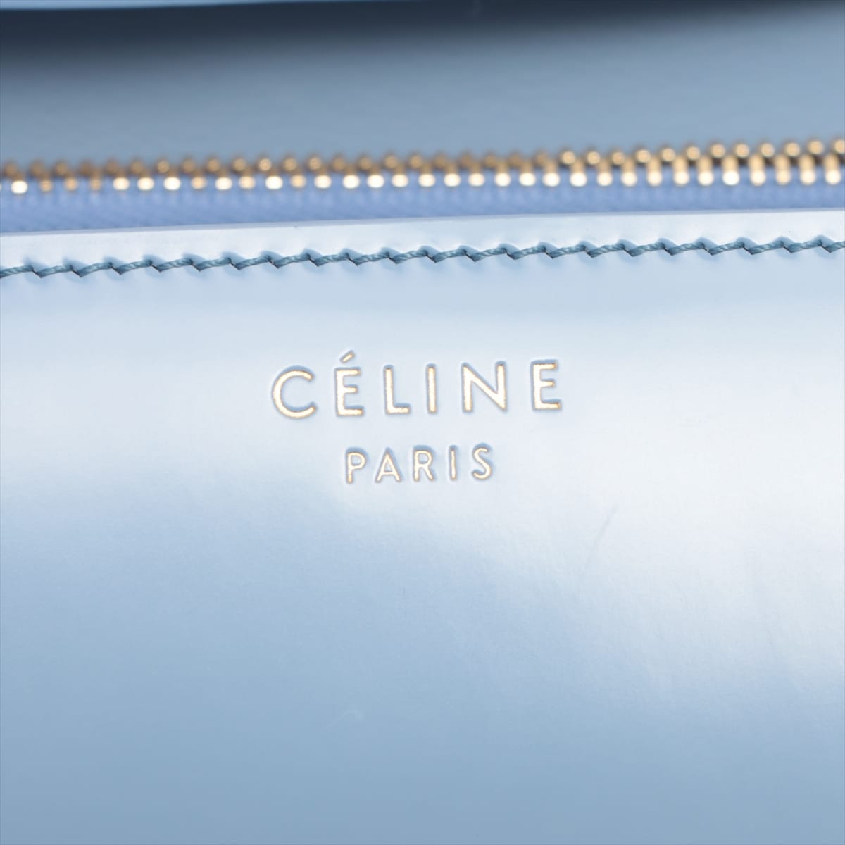 Celine Classic Box 皮革單肩包 Blue Earl