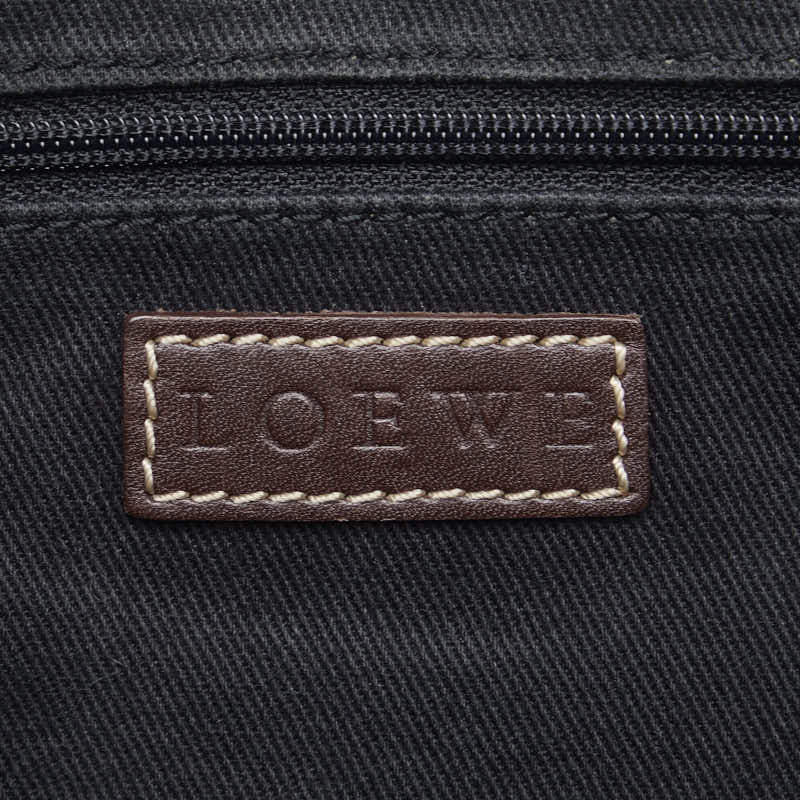 Loebe Anagram Denim Handbag s Indigoblue Brown Canvas Leather Ladies LOEWE [ Paris]
