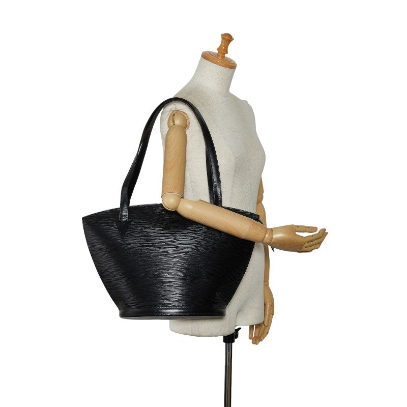 Louis Vuitton Epi Sanjack ping Handbag M52262 Noir Black Leather  Louis Vuitton
