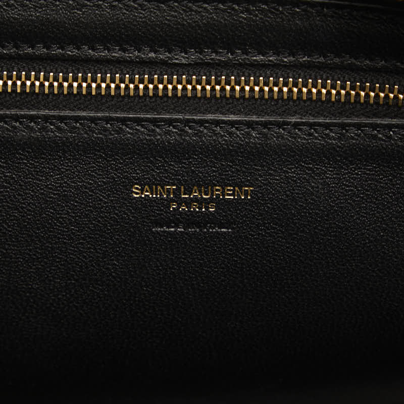 Saint Laurent 472469 Shoulder Bag Leather Grey