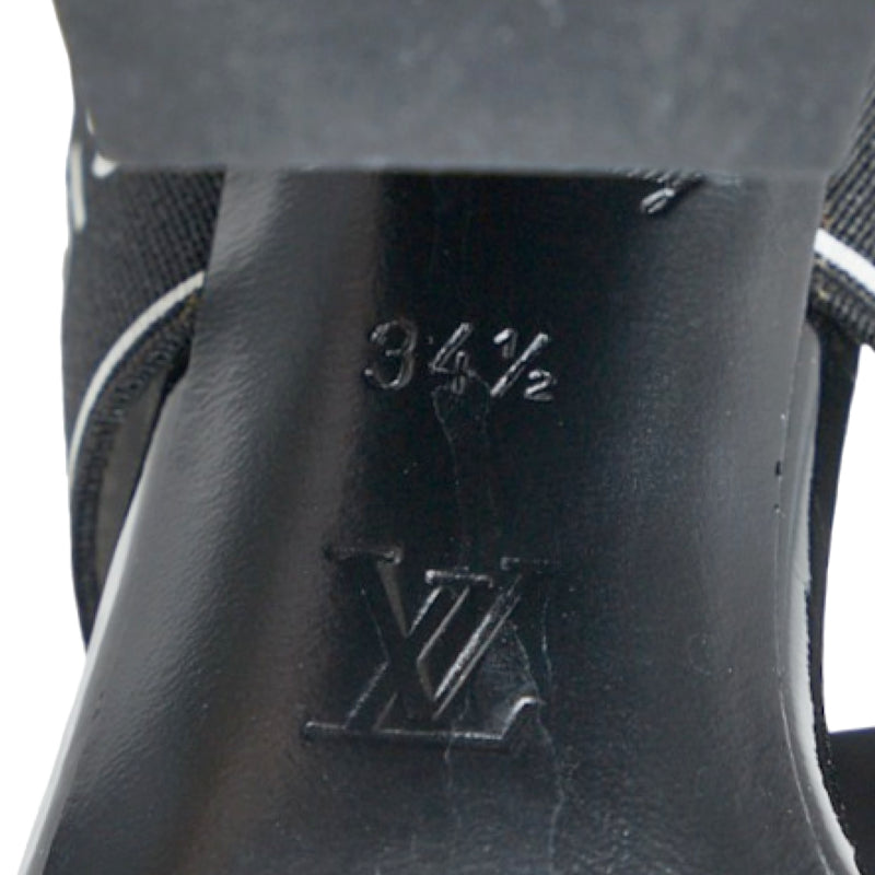 Louis Vuitton Louis Vuitton Sandals Patent Laser/Nylon Black