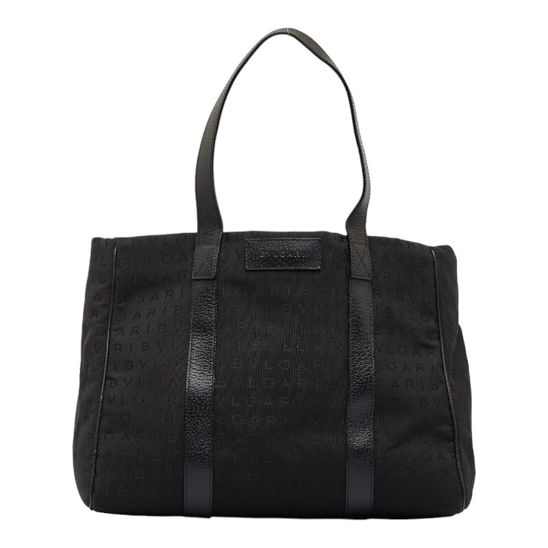 BVLGARI Bulgari Handbags Canvas/Leather Black Ladies Parisian
