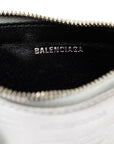 BALENCIAGA Logo Cardholder in Metallic Silver 717784 Mens