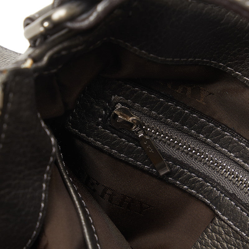 Burberry Nova Check  Shoulder Bag Pearl Beige Canvas Leather  BURBERRY